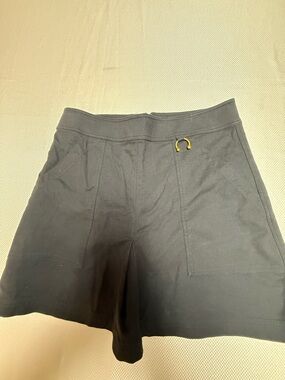 A.L.C. Black Knit Shorts with Branded Waist Tag